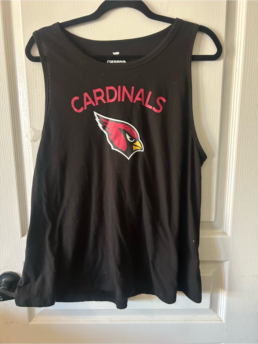 Fanatics Black Arizona Cardinals Tank Top with Red Logo